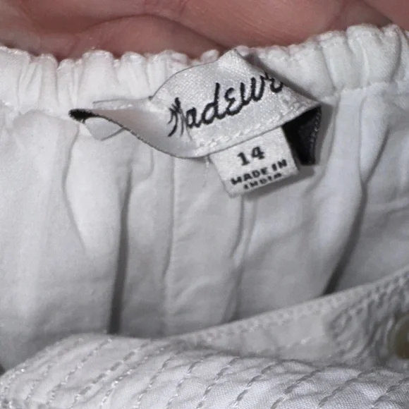 NWT Madewell White Floral Embroidered Textured Cutout Back Midi Dress - Picture 12 of 12